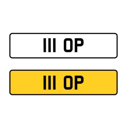 “111 OP” Personalised Plate