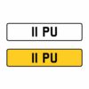 "11 PU" Personalised Plate