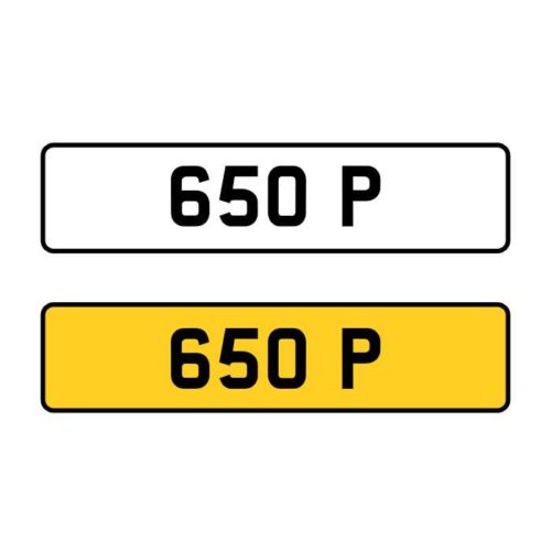 “650 P” Personalised Plate